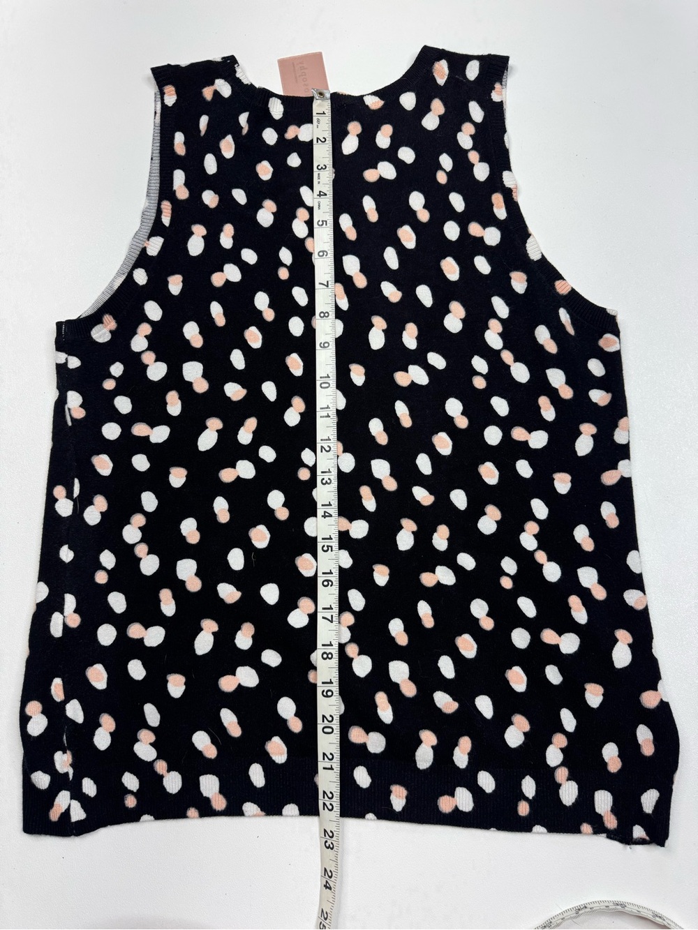 NWT Philosophy Black With Dot Sleeveless Sweater Print Womens XL - Picture 9 of 10